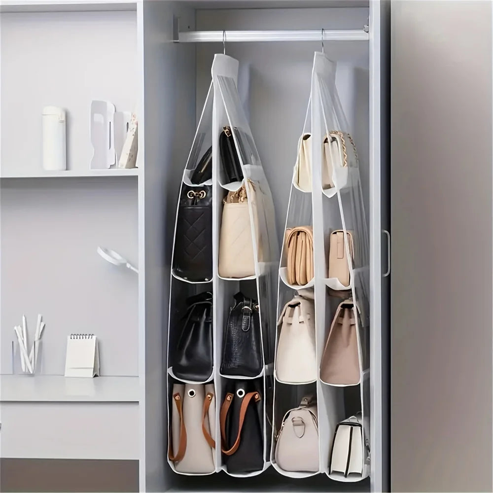 1 PC Saving Bag Organizer, Multi-Layer Hanging Handbag, Wardrobe, Wallet Organizer, Bag Storage Rack
