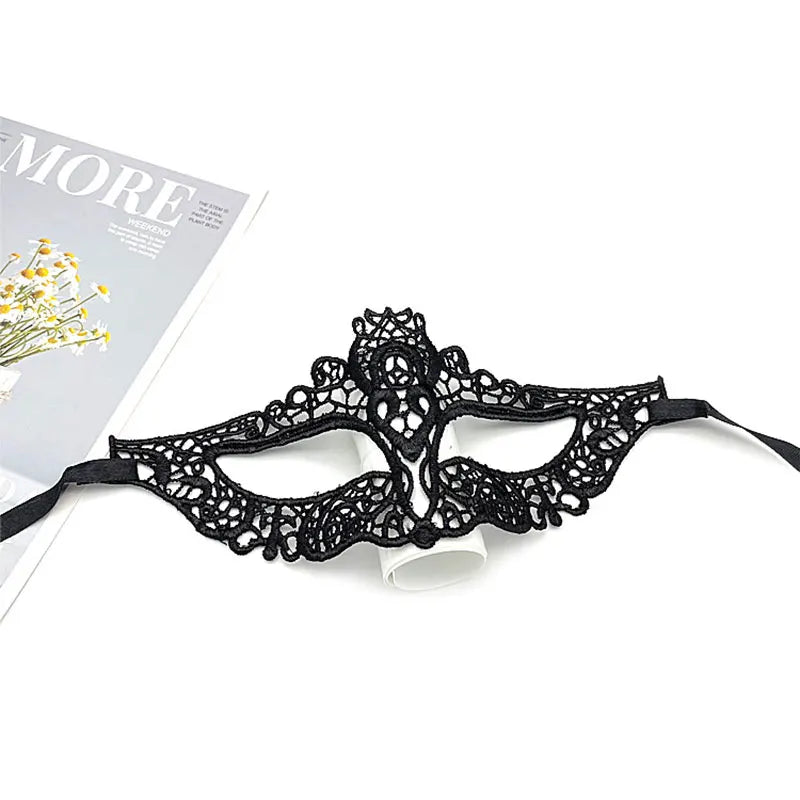 Eye Mask Sexy Lace Venetian Masquerade Ball Halloween Party Fancy Dress Costume Props Lady Black Lace Hollow Face Mask