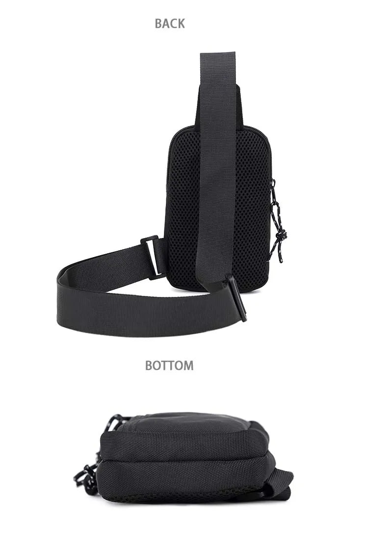Crossbody Bag Men's Trendy Brand Japanese Street Trend Sports Mini Chest Bag Ins Men's Diagonal Shoulder Bag Simple Cross Bag