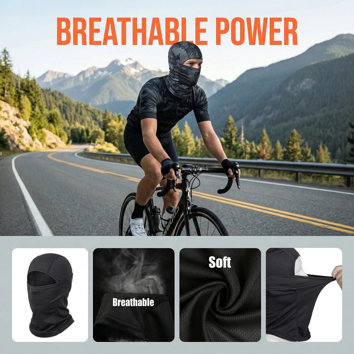 Unisex Sunscreen Breathable Camouflage Balaclava Mask Outdoor Sports Running Hiking Fishing Skiing Cycling Full Face Mask