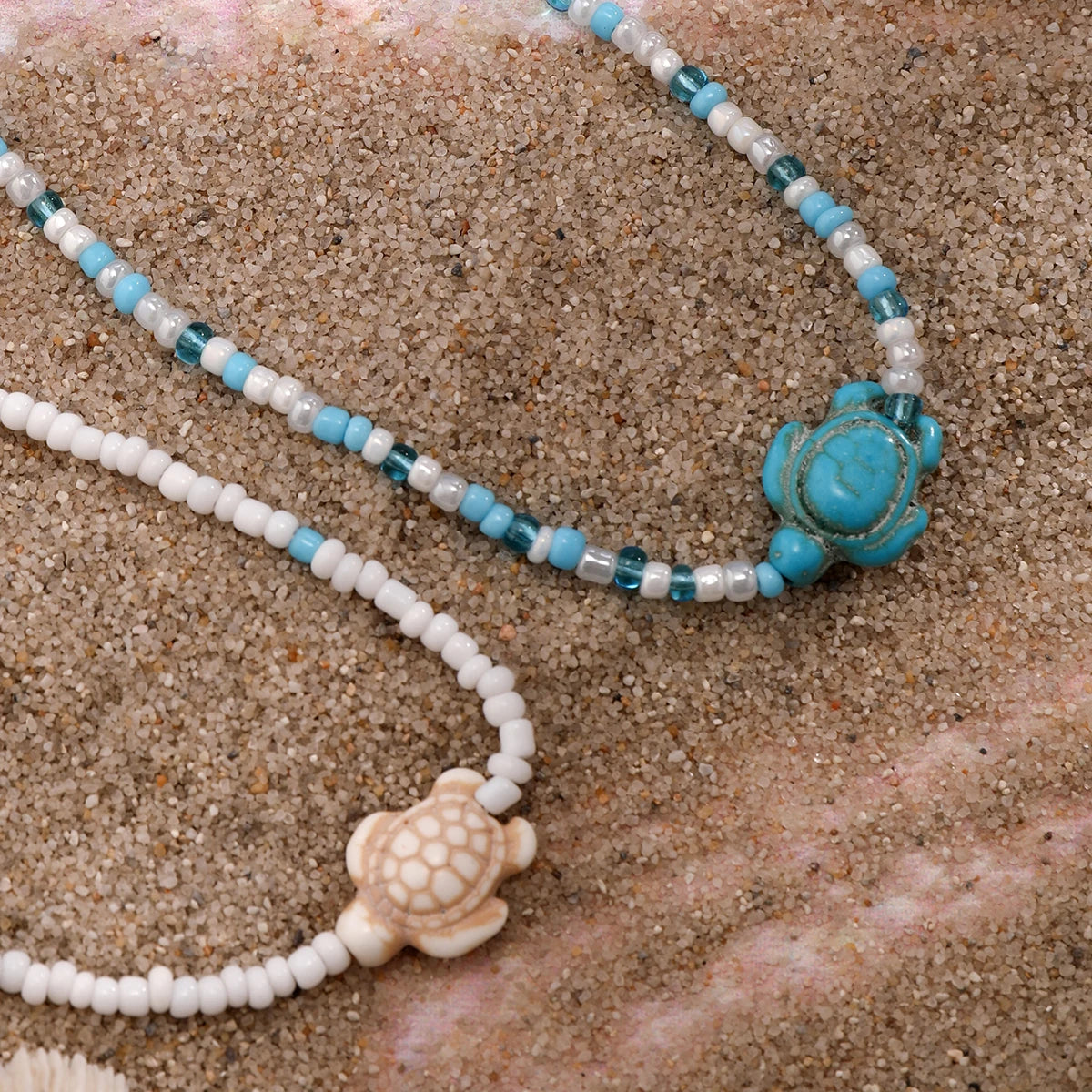 Layered Small Seed Beads Chains with Starfish Turtle Choker Necklace for Women Trendy Collar on Neck 2023 Fashion Jewelry Female