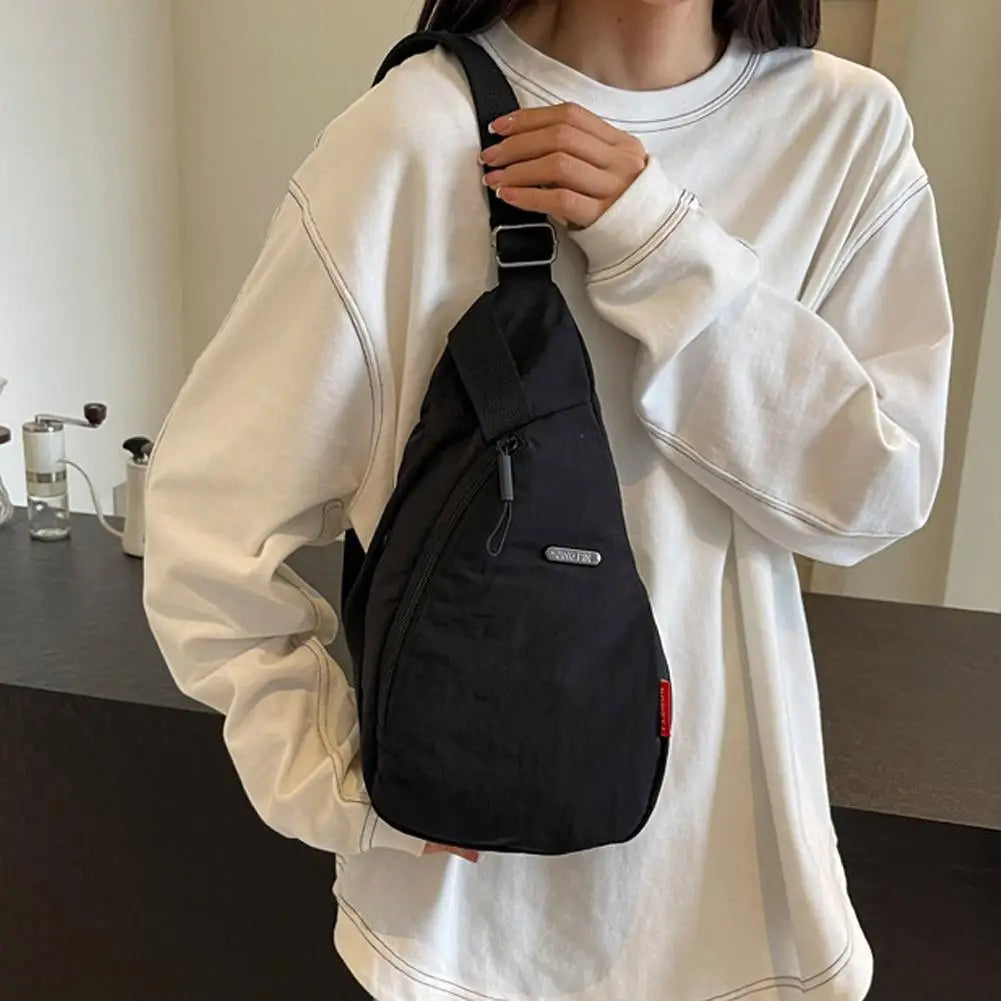 Unisex Sports Casual Crossbody Bag Fashionable Large-capacity Cycling Bag  Chest Bag Portable Shoulder Bag Sporty Phone Bag