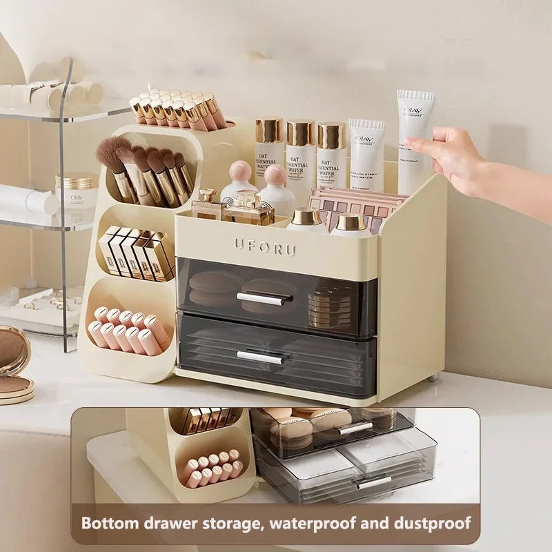 Makeup Organizer With Drawers Large Cosmetic Skincare Jewelry Perfume Storage Box For Home Countertop Vanity Bathroom Bedroom