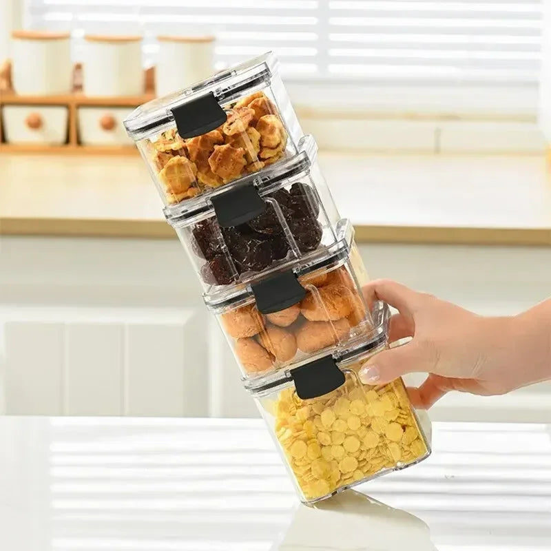 1PC Grain Sealed Jar Coarse Cereals Storage Box Waterproof Refrigerator Fresh-keeping Box Large Capacity Kitchen Organizer Case