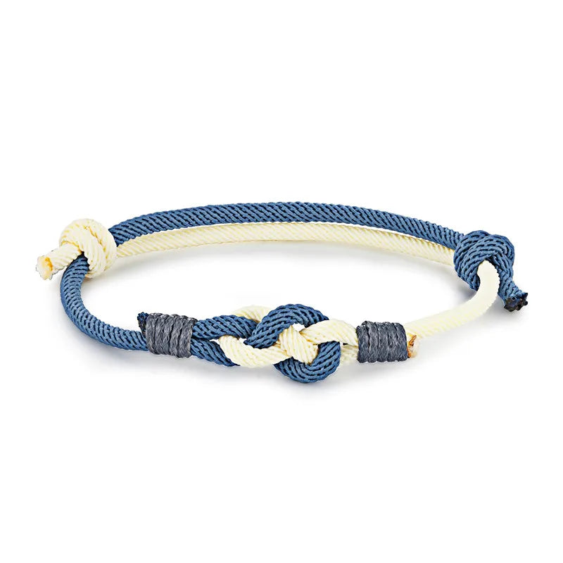 MKENDN Lucky Men Women Sauvignon Blanc knot Rope Bracelet For Lovers Distance Couple Bracelet Minimalist Yoga Meditation Gifts