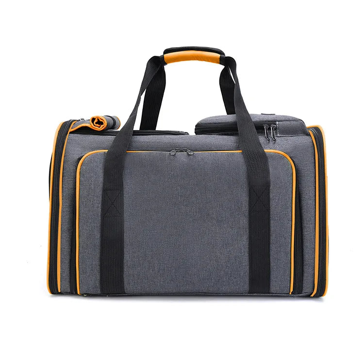 Cat Bag Foldable Large Capacity Cat Outdoor Car Expansion Portable Pet Handbag Breathable Diagonal Cross Bag for Cats and Dogs