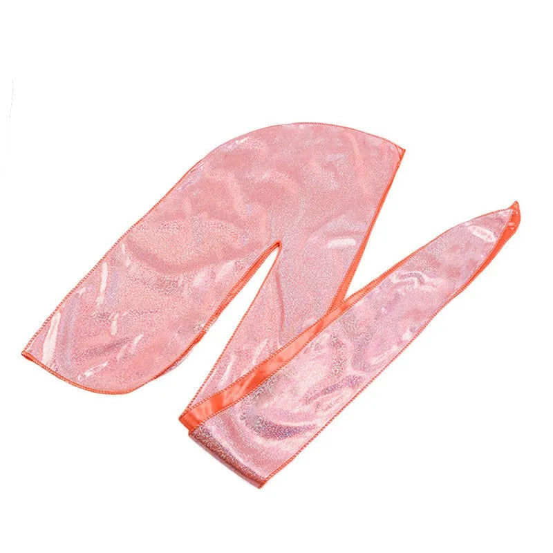 Satin Floral Printed Headband Scarves for Women Hair Accessories Mens Doo Rag Durag Long Tail Cap Bandana Turban Unisex Headwear