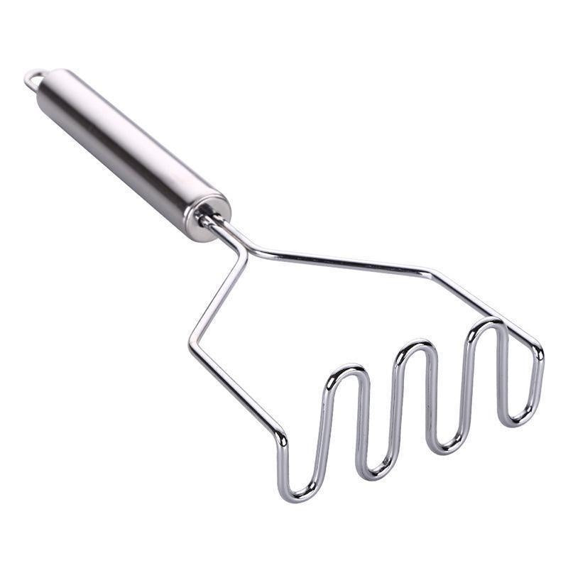 Stainless Steel Potato Masher Manual Fruit Vegetable Pressure Mud Machine Kitchen Children Food Crusher Complementary Gadget