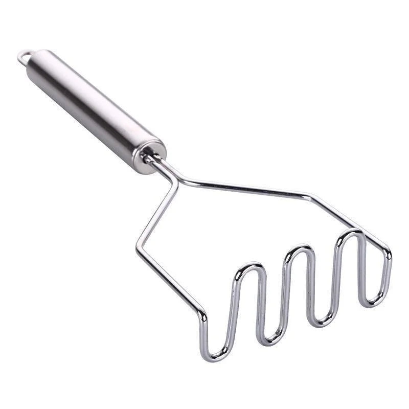 Stainless Steel Potato Masher Manual Fruit Vegetable Pressure Mud Machine Kitchen Children Food Crusher Complementary Gadget