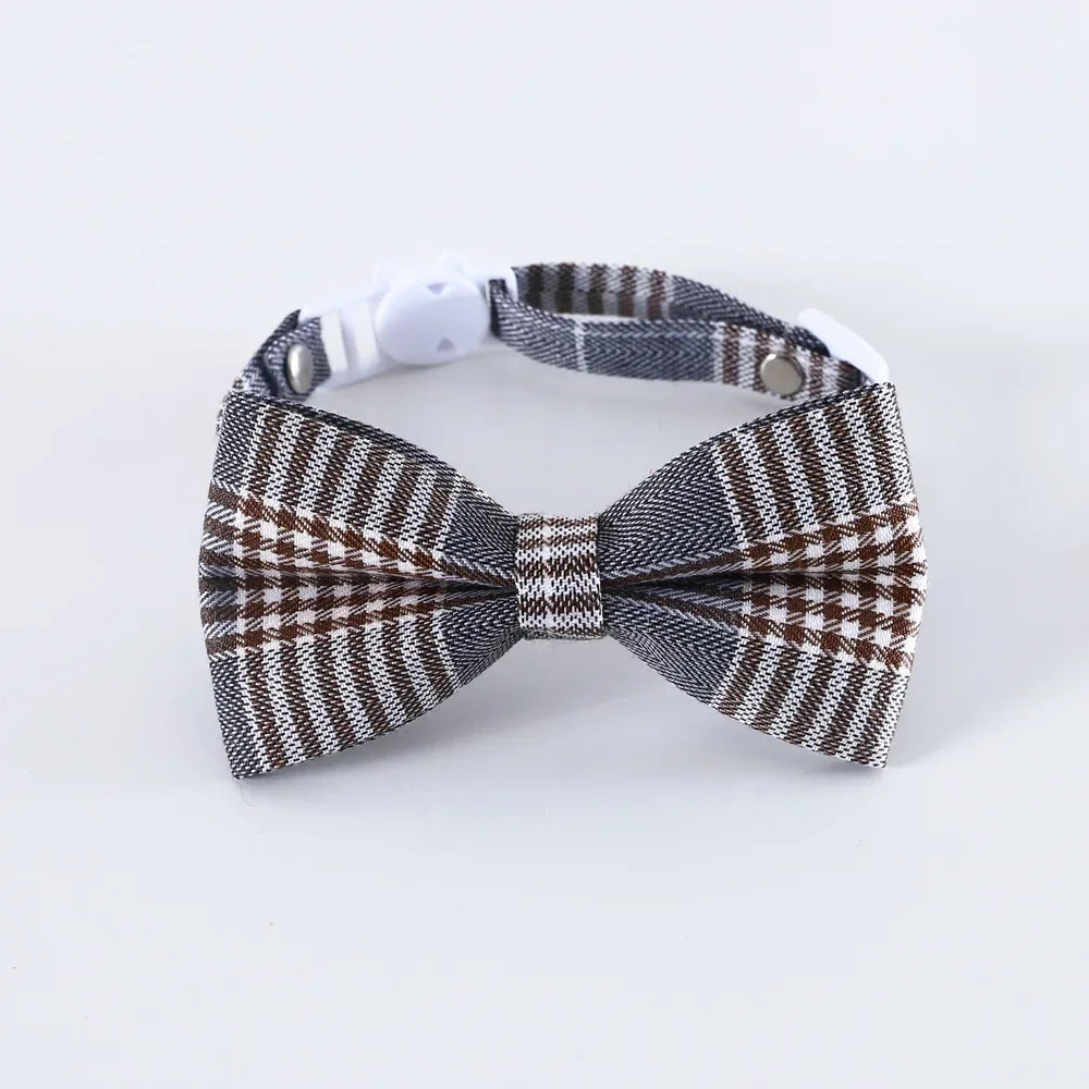 Breakaway Cat Collar with Bell Adjustable Kitten Cat Collars Cat Accessories Pet Supplies Puppy Bow Tie for Small Dogs