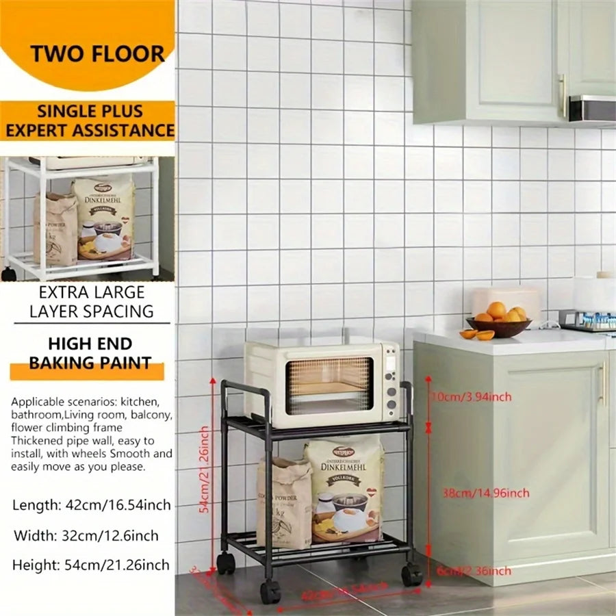 Multi-Layer Kitchen Rack Floor To Floor Storage Rack Household Microwave Stove Shelves Multi Scene Tool Pot Rack Kitchen Storage