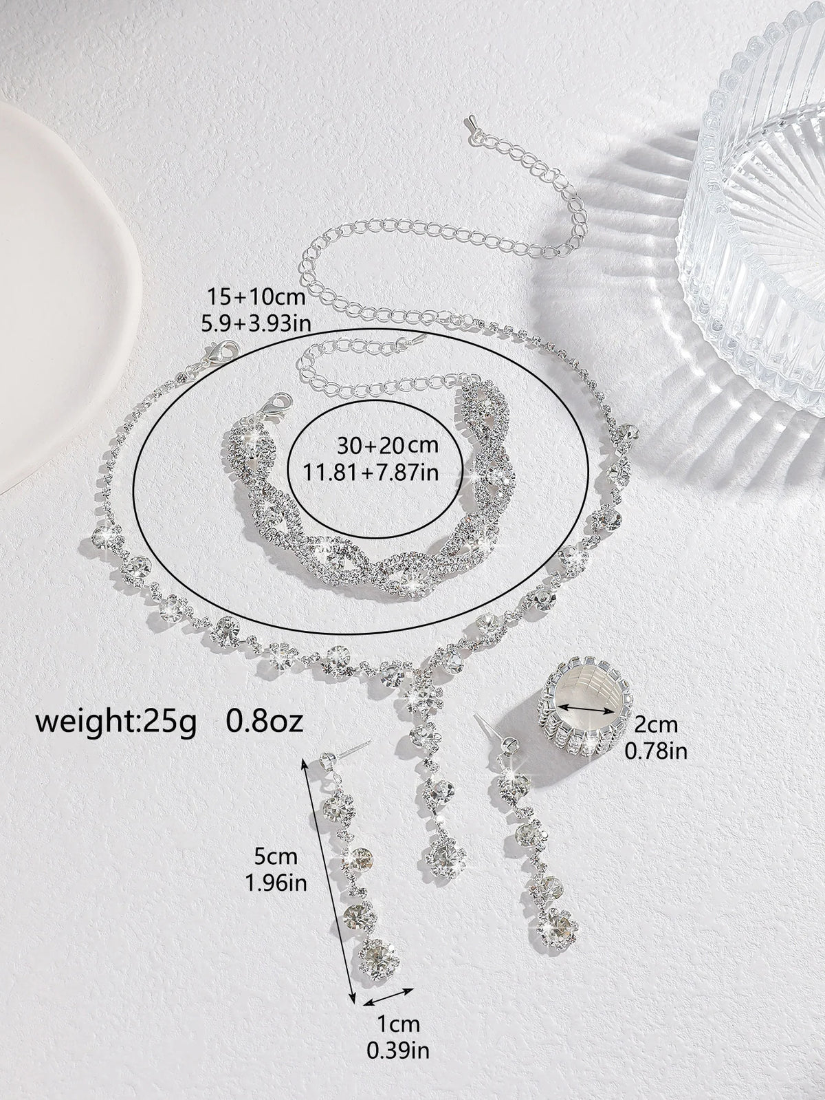 Women's Fashion Copper Claw Chain Sunflower Necklace Earrings Bracelet Jewelry Set Wedding Banquet Party Holiday Gift
