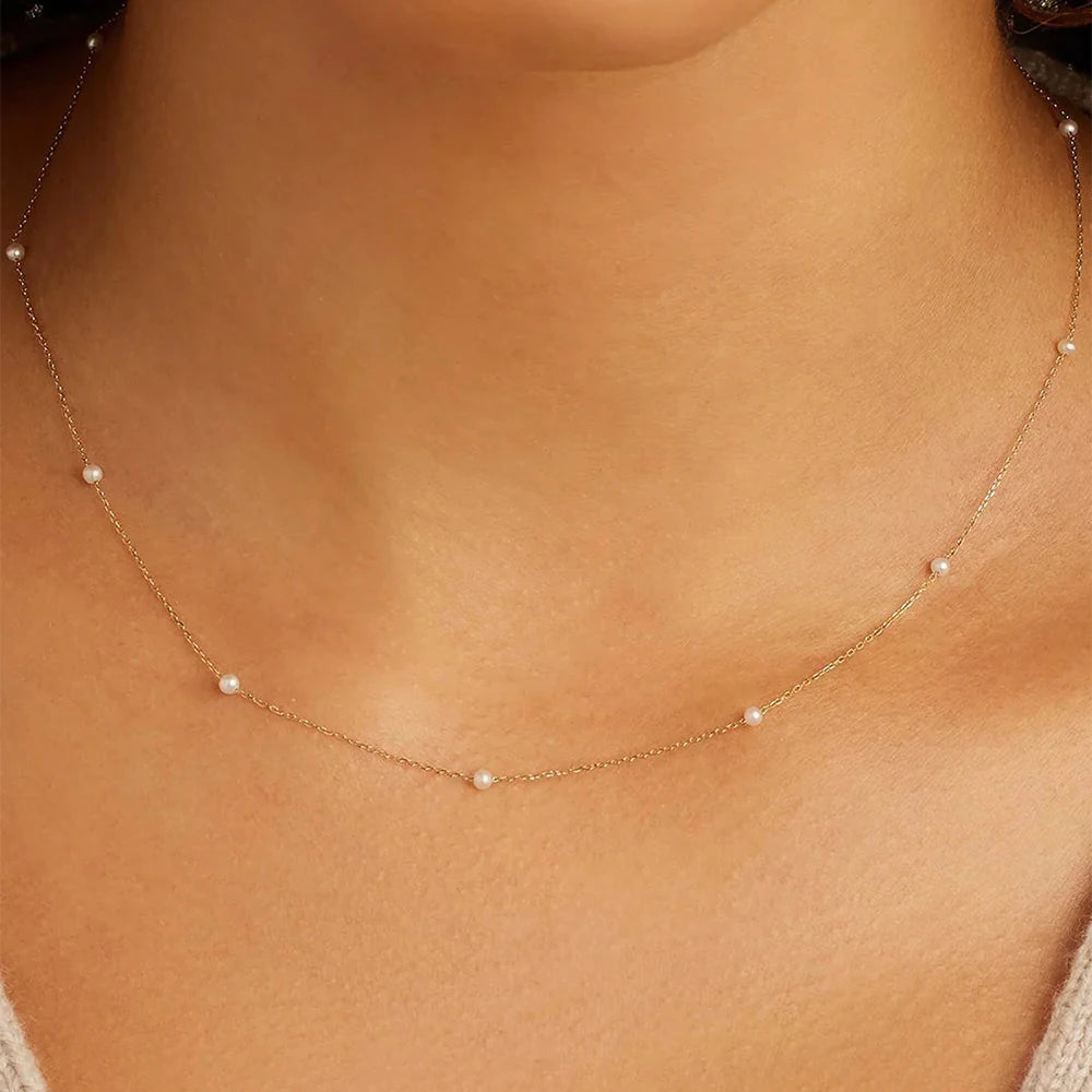 CANNER New 925 Sterling Silver Mini Zircon Pendant Necklaces Chain For Women Necklace Chains Fine Jewelry Gift Collares подвеска