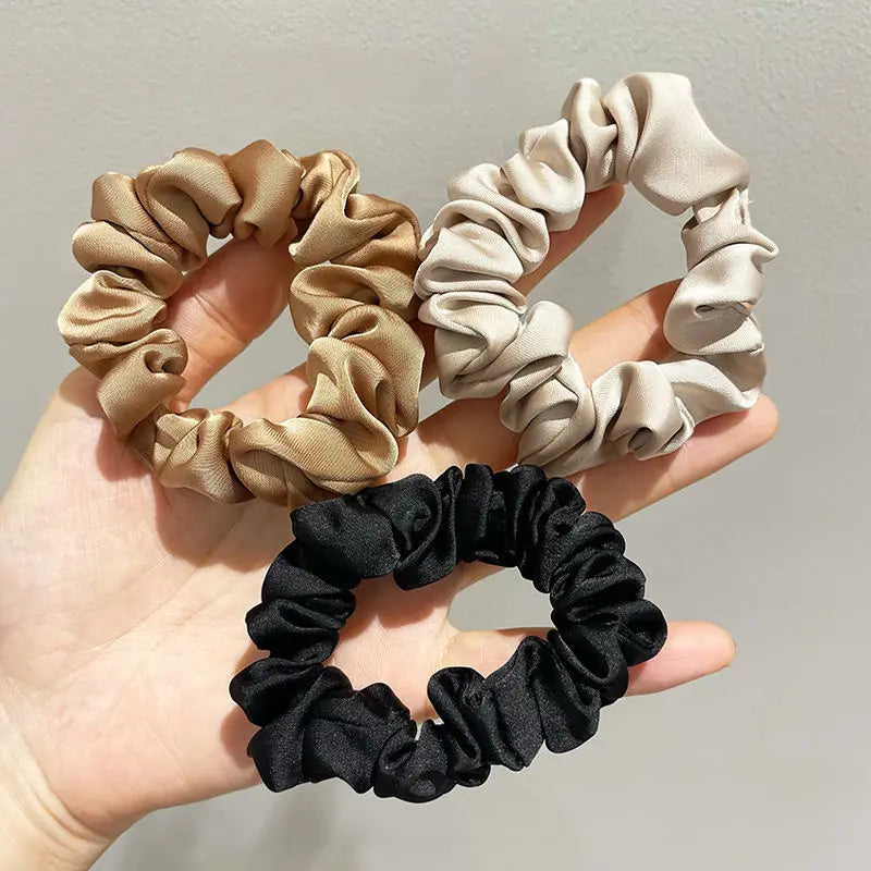 Elegant Satin Hair Scrunchies for Women Softer Than Elastic Bands Hair Rope Girls Elegant Strong Ponytail Hair Ties Accessories