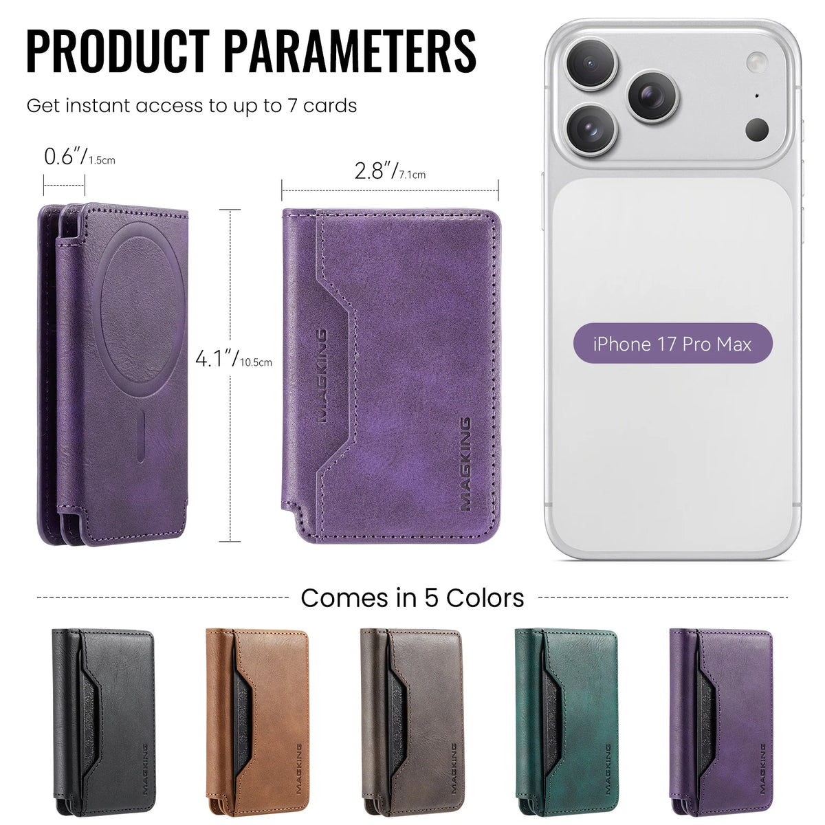 MagSafe Wallet RFID Blocking Magnetic Card Holder
