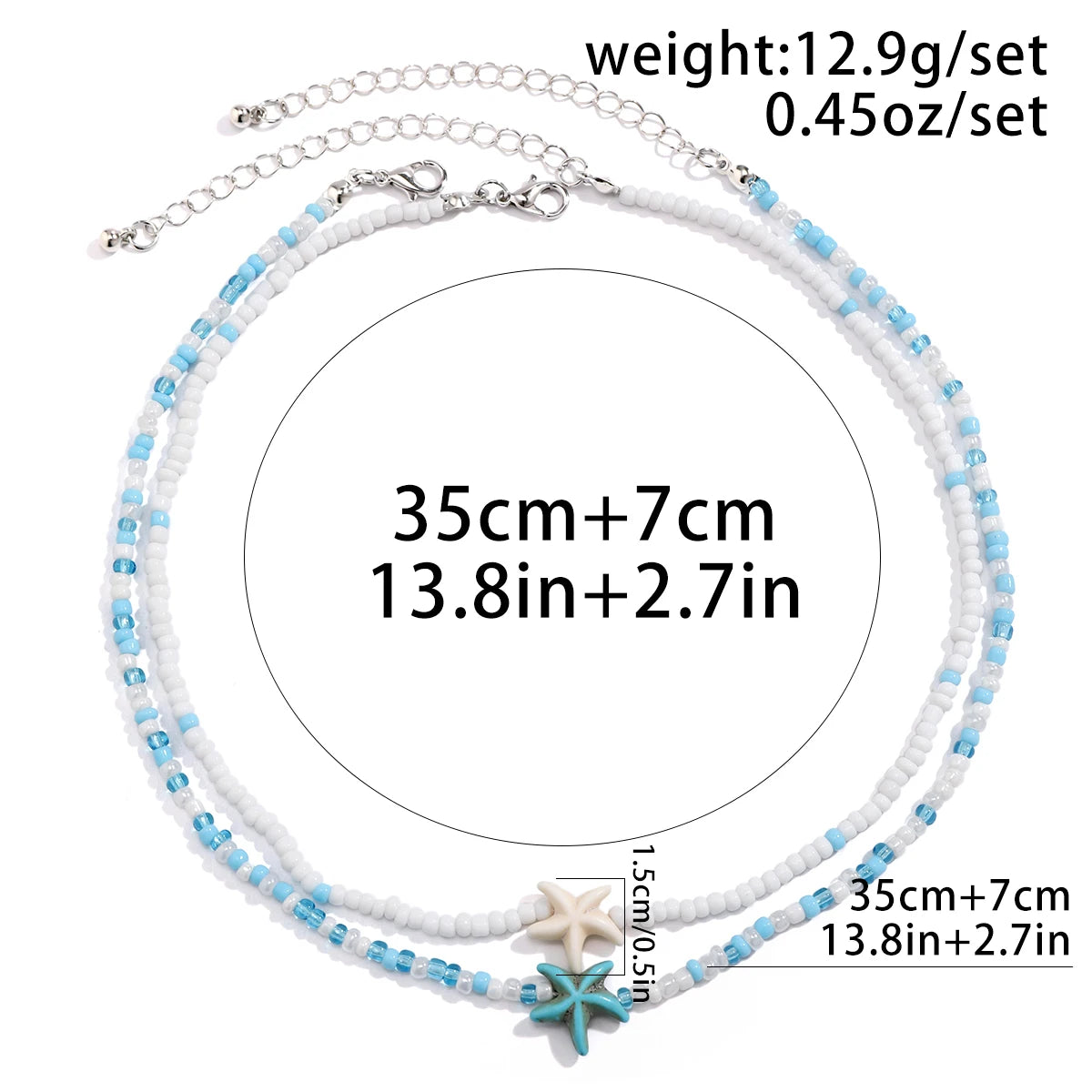 Layered Small Seed Beads Chains with Starfish Turtle Choker Necklace for Women Trendy Collar on Neck 2023 Fashion Jewelry Female