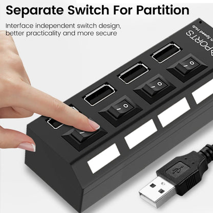 4/7-Port USB 2.0 Hub with Switches – view 3