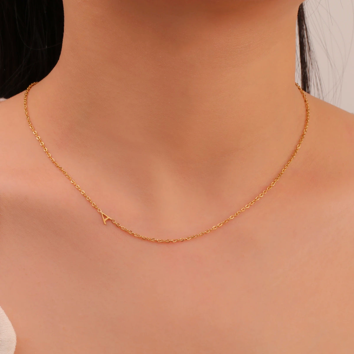 Custom Initial Letter Necklaces Choker For Women Stainless Steel A-Z Alphabet Personalized Necklace Jewelry Mother's Day Gift
