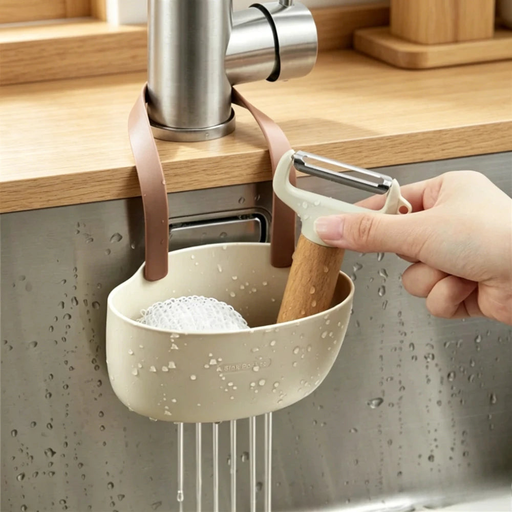 Kitchen Sink Holder Hanging Drain Basket - Soap Sponge Rack Faucet Holder - Kitchen Accessory New