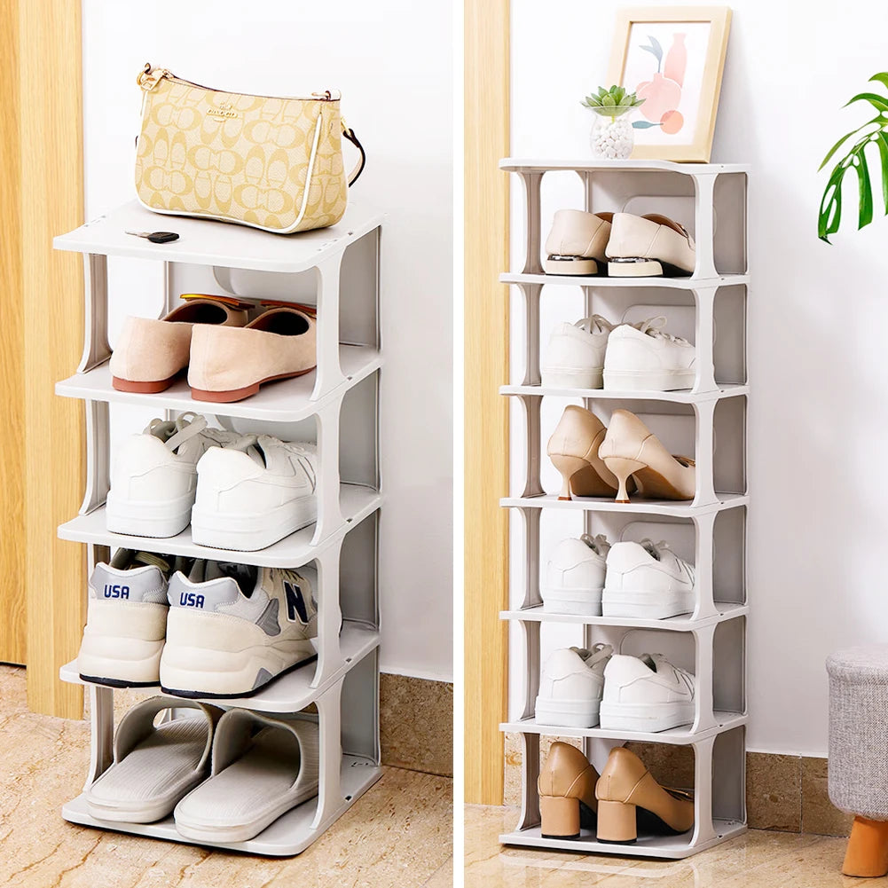 【Breeins】4/6-Tier Stackable Shoes Rack For Entryway Shoes Storage Organizer Shelf Home Decoration