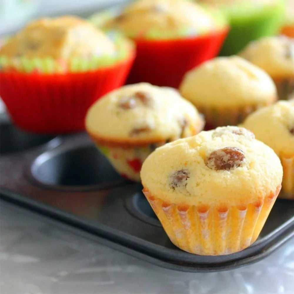 6/12 Cup Square Cupcake Baking Pan Easy To Clean Cupcake Mold Muffin Baking Pan Carbon Steel Baking Pan Non-stick Baking Pan