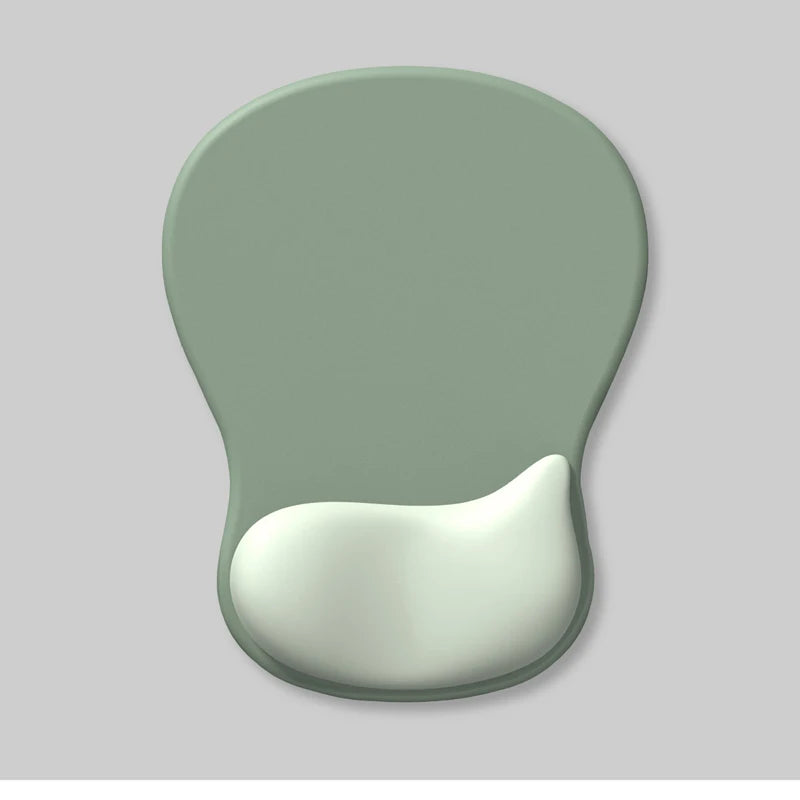 Comfortable Mouse Pad with Gel Wrist Rest Ergonomic Mouse Pad for Pain Relief Smooth Wrist Support Surface and Non-Slip PU Base