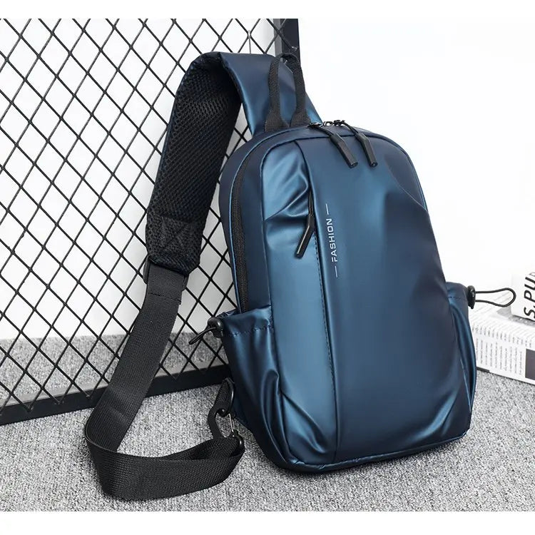 Large Capacity Fashion Waterproof Men's Crossbody Bag Casual Travel Leisure Ladies Single Shoulder Slant Bag Chest Bag