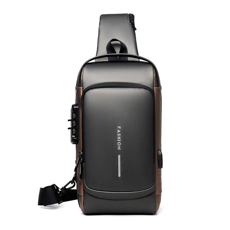 Men Multifunction Anti Theft USB Shoulder Bag Man Crossbody Cross Body Travel Sling Chest Bags Pack Messenger Pack