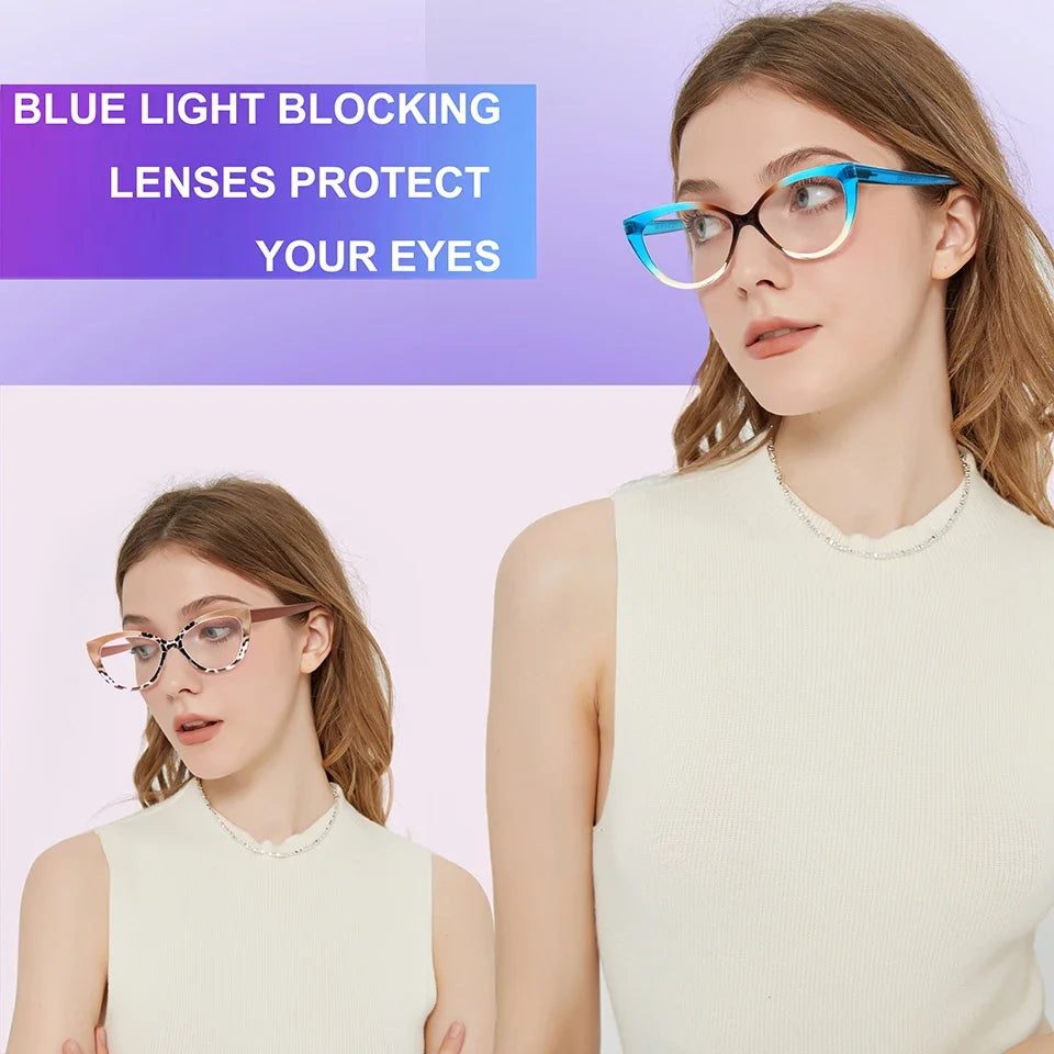 BEGREAT Cat Eye Reading Glasses Trendy Luxury Design Presbyopia Eyeglasses Anti-blue Light Glasses +1.25 +1.75 +2.75
