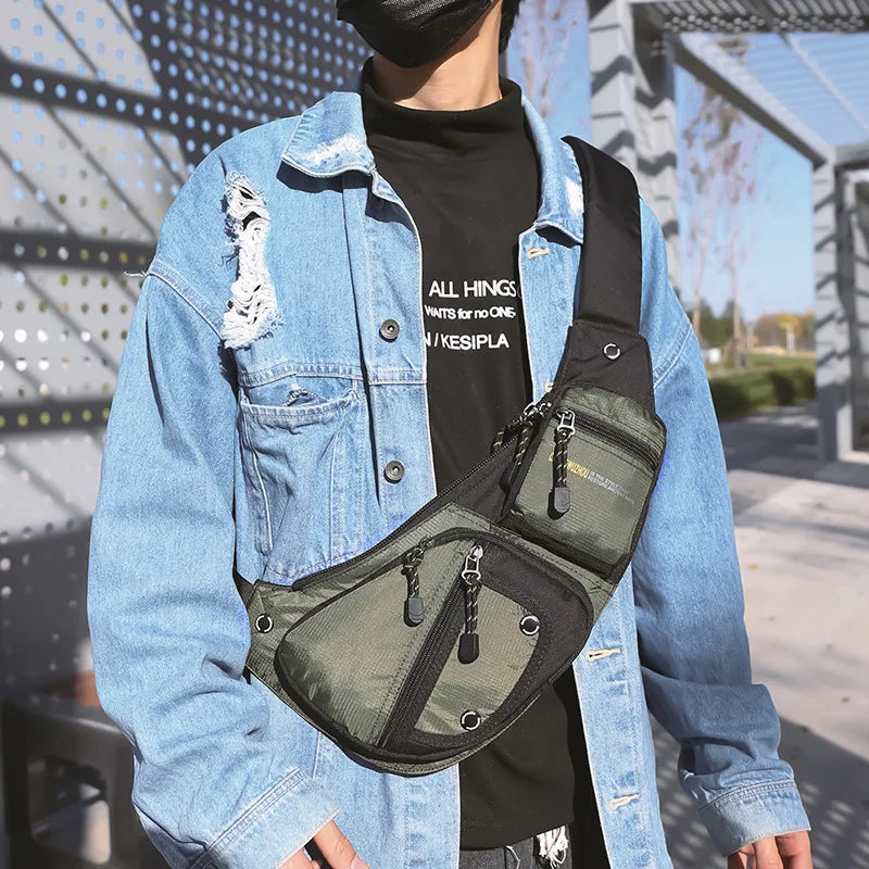 2026 New Oxford Cloth Men's Crossbody Bag Casual Single Shoulder Bag Fashion Street Style Backpack Leisure Chest Bag for Men