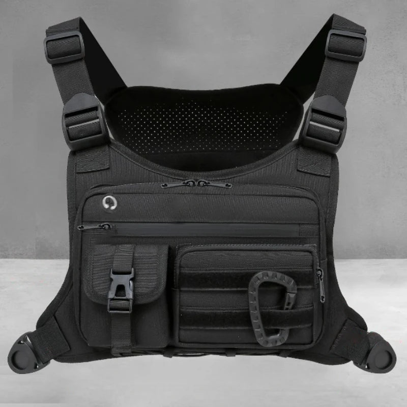 Chest Bags Outdoor Chest Bag For Men and Women, Tactical Vest For Running, Cycling, EDC Chest Pack Rig For Sports and Workouts