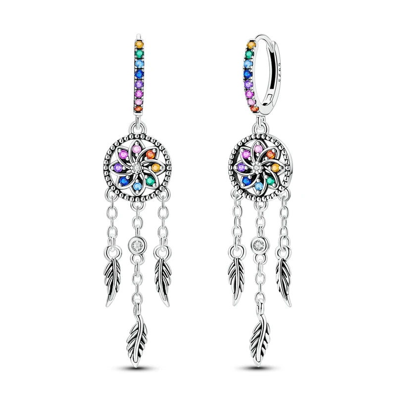 Original 925 Sterling Silver Women Hoop Earrings High Quality Shine Zircon U Shaped Classic Style Earring For Women Jewelry Gift