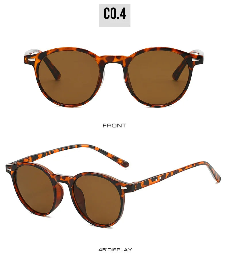 Vintage Punk Round Vintage Sunglasses Women Retro Luxury Designer Sun Glasses for Female Oculos De Sol Shades UV400