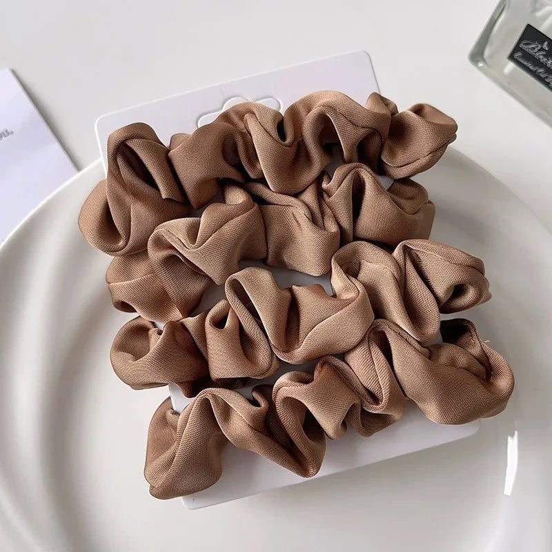 Elegant Satin Hair Scrunchies for Women Softer Than Elastic Bands Hair Rope Girls Elegant Strong Ponytail Hair Ties Accessories