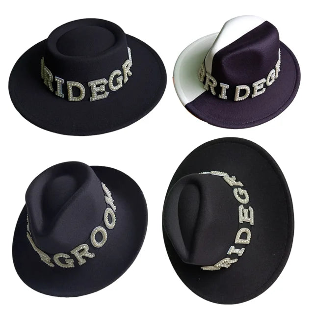 Bridal Malan Flower Style Cowboy Hat All Kinds of Hats for All Seasons Summer Beach Hat Elegant Cowboy Hat Pearl Accessories