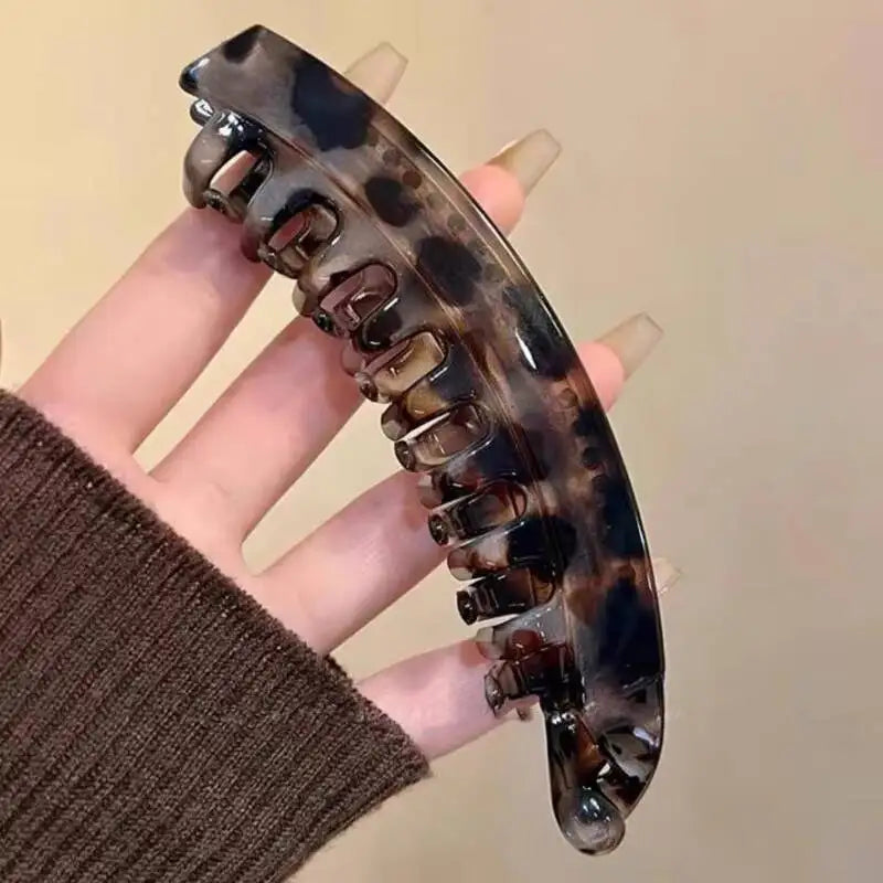 Tortoiseshell Banana Hair Clip Fish Shaped Hairpin For Women Hair Accessories Hairgrips Twist Clamp Ponytail Barrettes Headwear