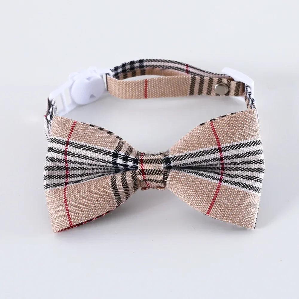 Breakaway Cat Collar with Bell Adjustable Kitten Cat Collars Cat Accessories Pet Supplies Puppy Bow Tie for Small Dogs