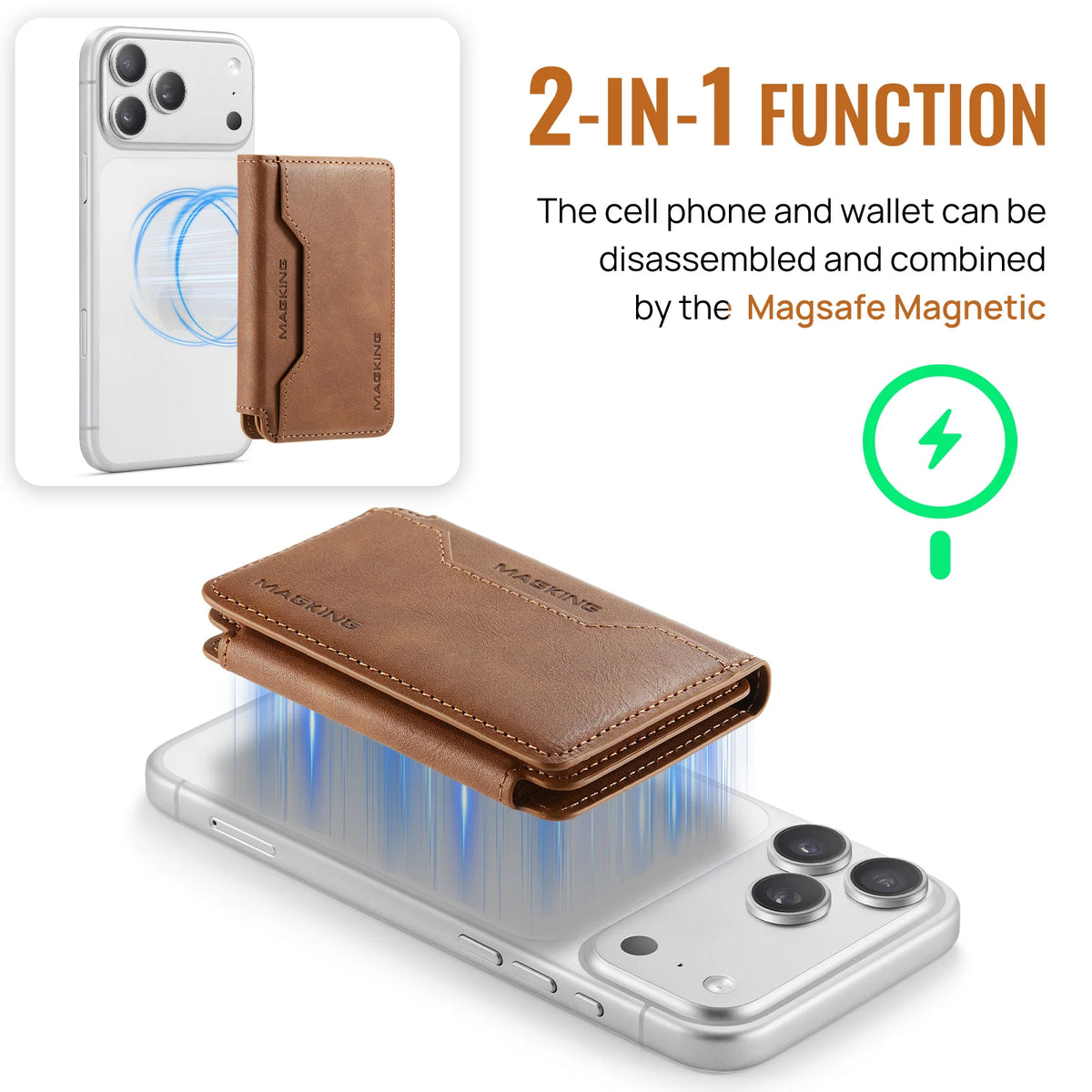 MagSafe Wallet RFID Blocking Magnetic Card Holder