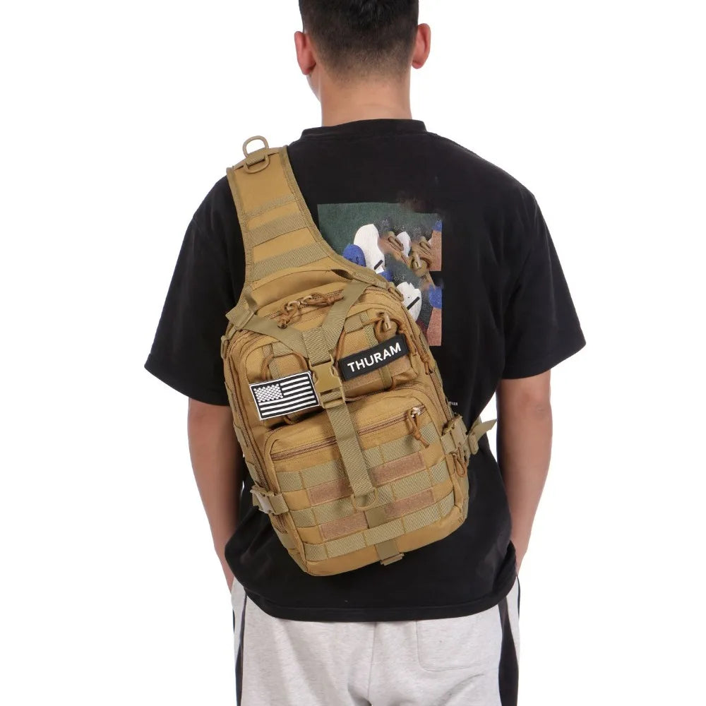 THURAM 8L/15L Outdoor Tactical Bag Backpack Sport Bag Pack Sling Shoulder Backpack Tactical Bag for Every Day Carry