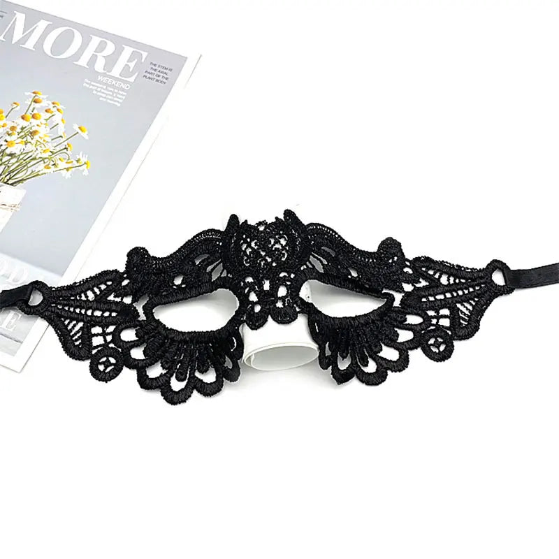 Eye Mask Sexy Lace Venetian Masquerade Ball Halloween Party Fancy Dress Costume Props Lady Black Lace Hollow Face Mask