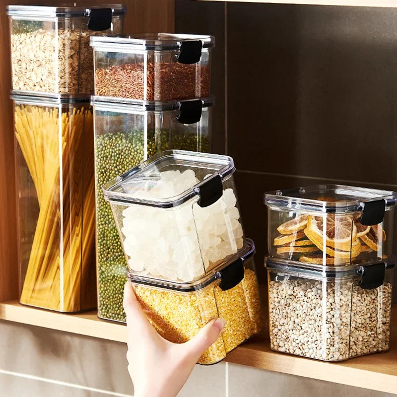 1PC Grain Sealed Jar Coarse Cereals Storage Box Waterproof Refrigerator Fresh-keeping Box Large Capacity Kitchen Organizer Case