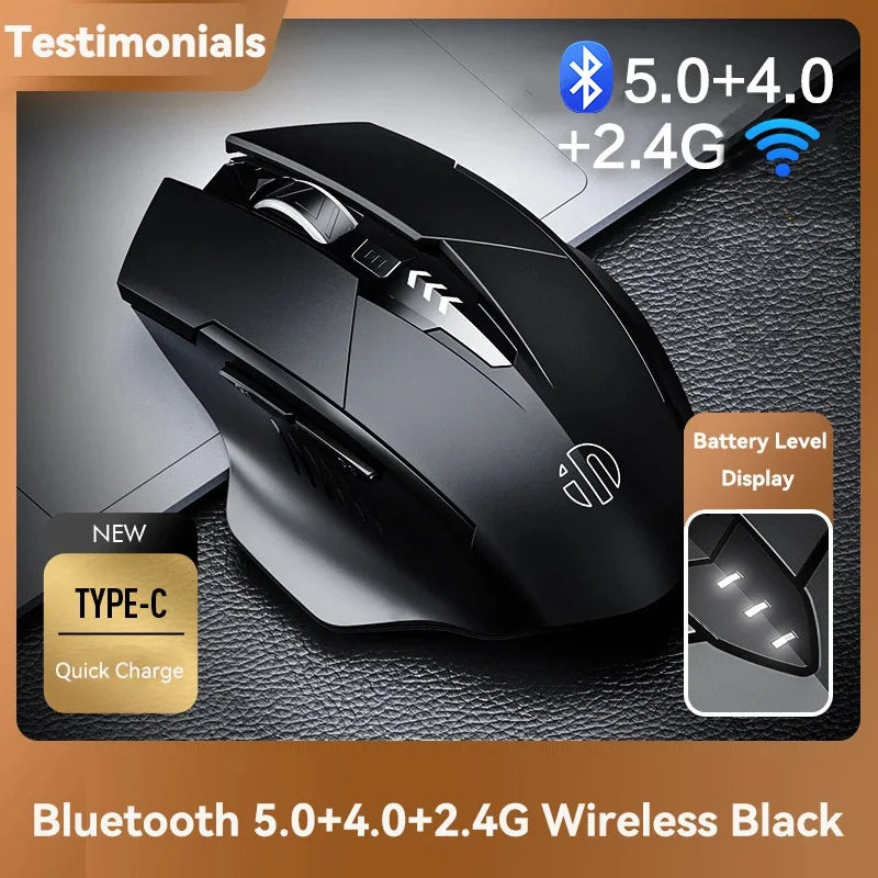 Inphic F1S Rechargeable 2.4G Wireless Mouse Office Mute Ergonomic And Skin-friendly Materials Support PC Laptop Tablet Universal