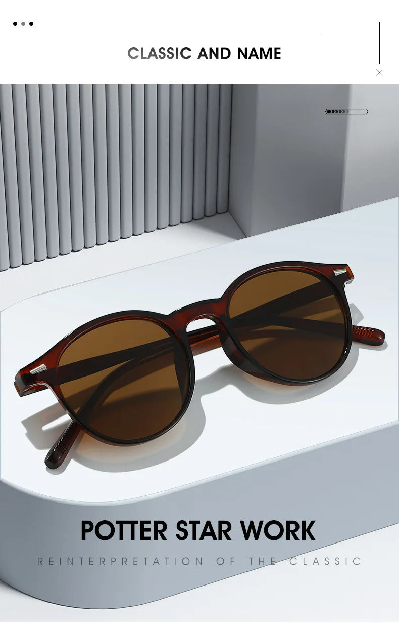 Vintage Punk Round Vintage Sunglasses Women Retro Luxury Designer Sun Glasses for Female Oculos De Sol Shades UV400