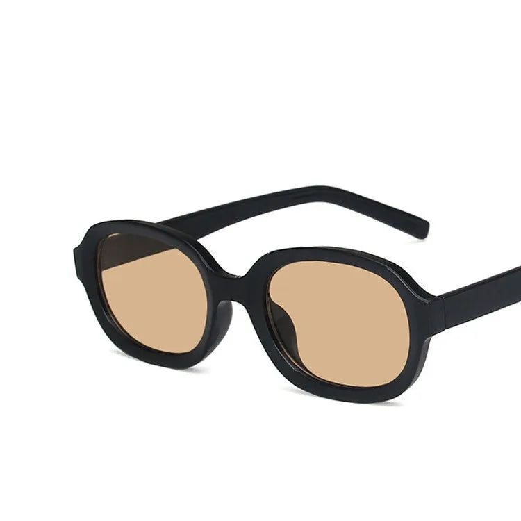 Oval Concave Vintage Sunglasses Women Fashion Design Retro Brand Sun Glasses Female Hip Hop Vintage Round Designer Oculos De Sol