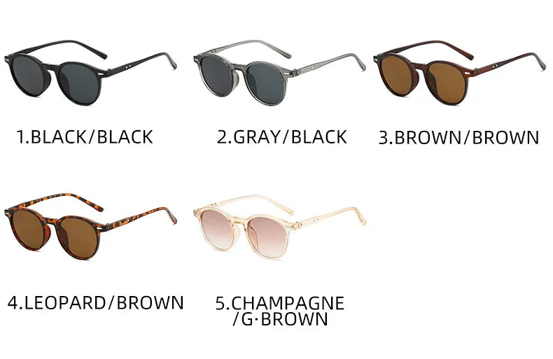 Vintage Punk Round Vintage Sunglasses Women Retro Luxury Designer Sun Glasses for Female Oculos De Sol Shades UV400