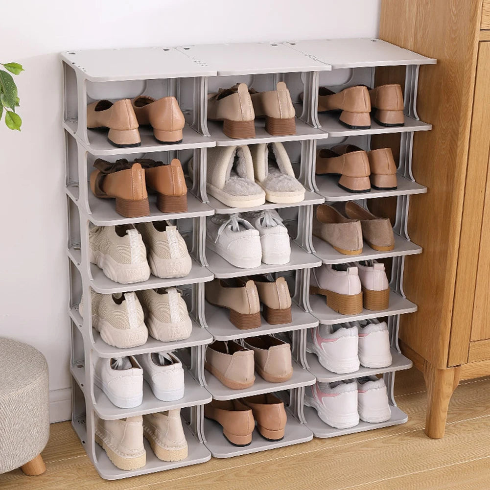 【Breeins】4/6-Tier Stackable Shoes Rack For Entryway Shoes Storage Organizer Shelf Home Decoration