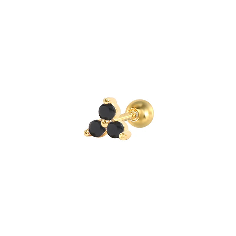 CANNER Pendientes Plata 925 Piercing Stud Earrings For Women Cubic Zirconia 925 Sterling Silver Cartilage Earring Jewerly 1pc