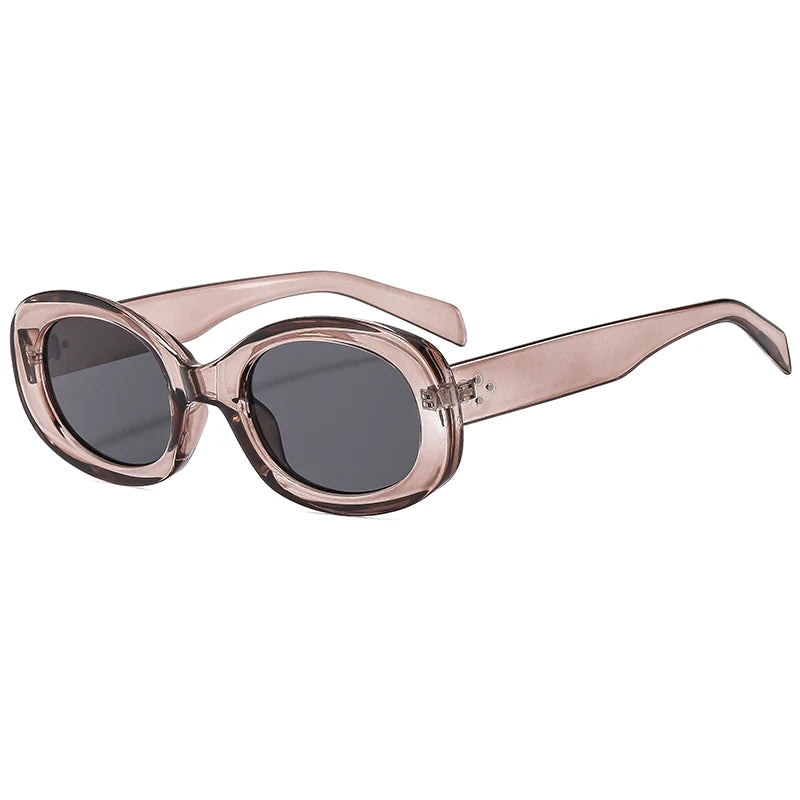 Versatile Fashion Sunglasses New Oval Frame Sun Glasses Retro Small Frame Eyeglasses Y2K Street Photo Glasses Female