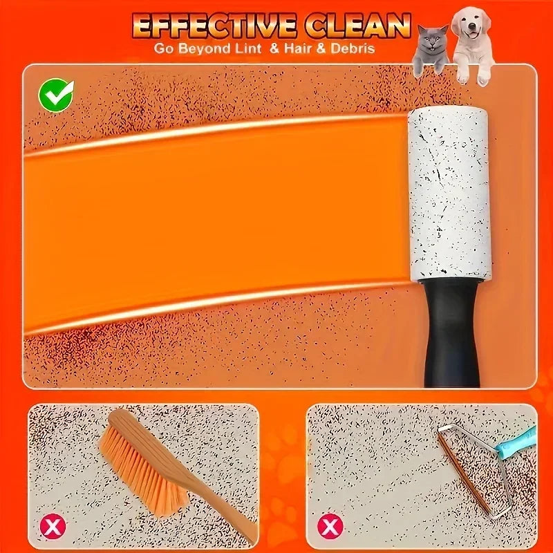 Ultra Sticky Lint Roller for Pet Hair – Removes Fur from Clothes, Furniture & Carpets – Strong Adhesive Cleaning Tool