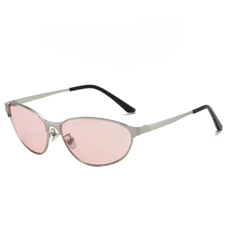 Women Stylish Hip Hop Sunglasses Men Unisex Outdoor Travel Fashion Metal Frame Goggle Shades Fashionable Street Sun Glasses